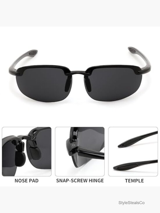 TR90 Rimless Sports Sunglasses UV400 Protection for Running Cycling main image 6
